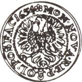 Reverse 3 Groszy (Trojak) 1654 Pattern