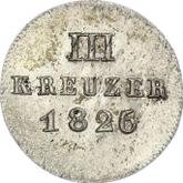Reverse 3 Kreuzer 1826