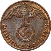 Reverse 1 Reichspfennig 1939 J