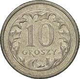 Reverse 10 Groszy 1990 MW