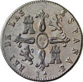 Reverse 8 Maravedís 1823 Ja