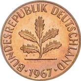 Reverse 2 Pfennig 1967 J