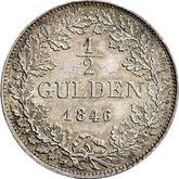 Reverse 1/2 Gulden 1846