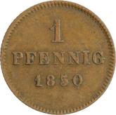 Reverse 1 Pfennig 1850