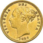 Obverse Half Sovereign 1885 M Coat of arms