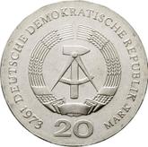 Reverse 20 Mark 1973 August Bebel