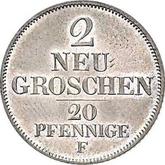 Reverse 2 Neu Groschen 1847 F
