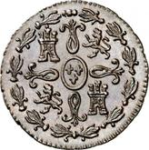 Reverse 2 Maravedís 1827 J