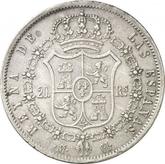 Reverse 20 Reales 1838 M CL