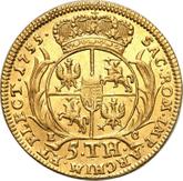 Reverse 5 Thaler (August d'or) 1755 EC Crown