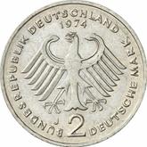 Reverse 2 Mark 1974 J Konrad Adenauer