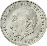 Obverse 2 Mark 1974 F Konrad Adenauer