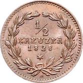 Reverse 1/2 Kreuzer 1828
