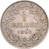 Reverse 1/2 Gulden 1838
