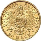 Reverse 20 Mark 1908 A Hesse