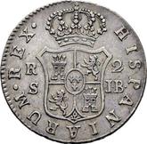 Reverse 2 Reales 1824 S JB