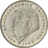 Obverse 2 Mark 1992 F Franz Josef Strauss