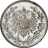 Reverse 1/2 Mark 1908 E