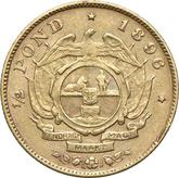 Reverse 1/2 pond (Transvaal) 1896