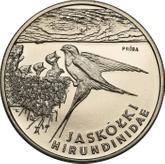 Reverse 20000 Zlotych 1993 MW ET Pattern Barn swallow