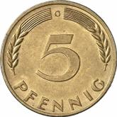Obverse 5 Pfennig 1970 G