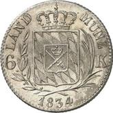 Reverse 6 Kreuzer 1834