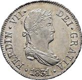 Obverse 2 Reales 1831 S JB