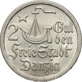 Reverse 2 Gulden 1923 Cog