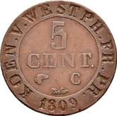 Reverse 5 Centimes 1809 C