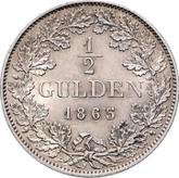 Reverse 1/2 Gulden 1865