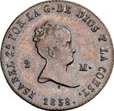 Obverse 2 Maravedís 1838 J