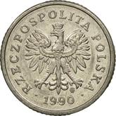 Obverse 10 Groszy 1990 MW