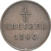 Reverse 1/8 Kreuzer 1840