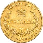 Reverse Half Sovereign 1859