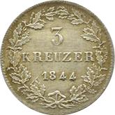 Reverse 3 Kreuzer 1844