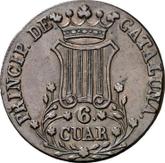 Reverse 6 Cuartos 1843 Catalonia