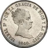 Obverse 10 Reales 1840 M DG