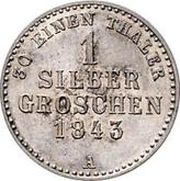 Reverse Silber Groschen 1843 A