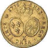 Reverse Double Louis d'Or 1775 K