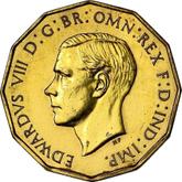 Obverse Threepence 1937 Pattern