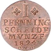 Reverse 1 Pfennig 1824 CvC