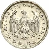 Reverse 1 Reichsmark 1936 G