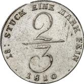 Reverse 2/3 Thaler 1810
