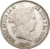 Obverse 20 Reales 1862