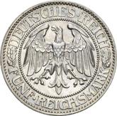 Obverse 5 Reichsmark 1927 F Oak Tree