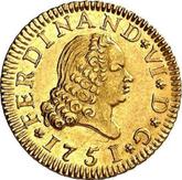 Obverse 1/2 Escudo 1751 M JB