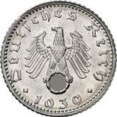 Reverse 50 Reichspfennig 1939 G