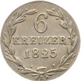 Reverse 6 Kreuzer 1825
