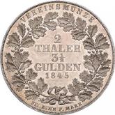 Reverse 2 Thaler 1845 A