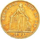 Obverse 10 Pesos 1855 So